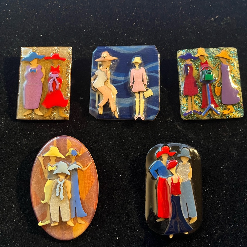 Vintage Lucinda Women’s Fashion Brooch Pin - Multicolor